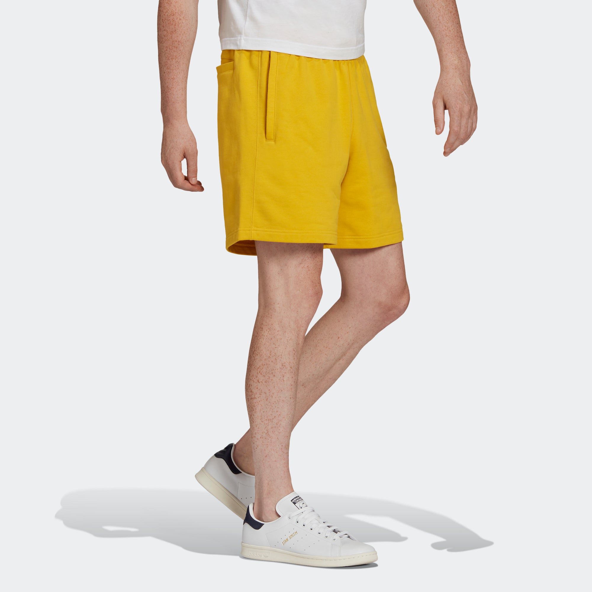 Шорты adidas originals C Short Ft Solid Color Lacing Sports Shorts Yellow HF6369 — фото 4