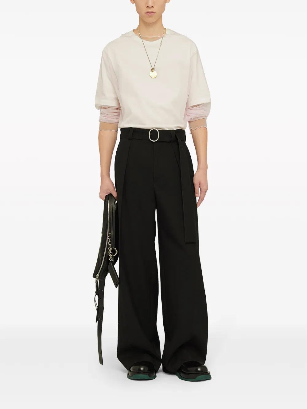Многослойная футболка с длинными рукавами JIL SANDER, белый — фото 2