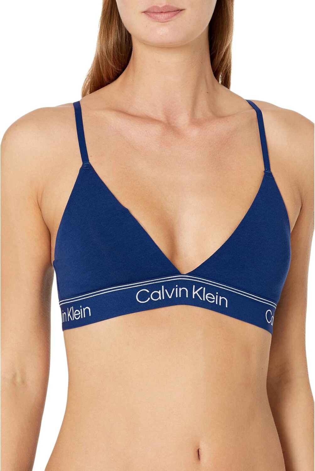 

Бюстгальтер Calvin Klein Underwear Athletic Lightly Lined Triangle, цвет Blue Depths