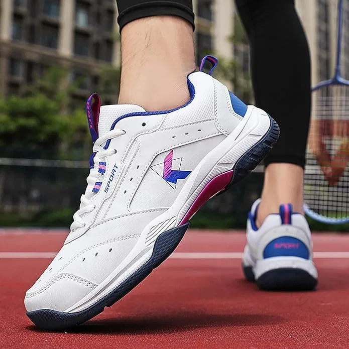 Унисекс кроссовки для бадминтона и тренировок, White/Purple — фото 4