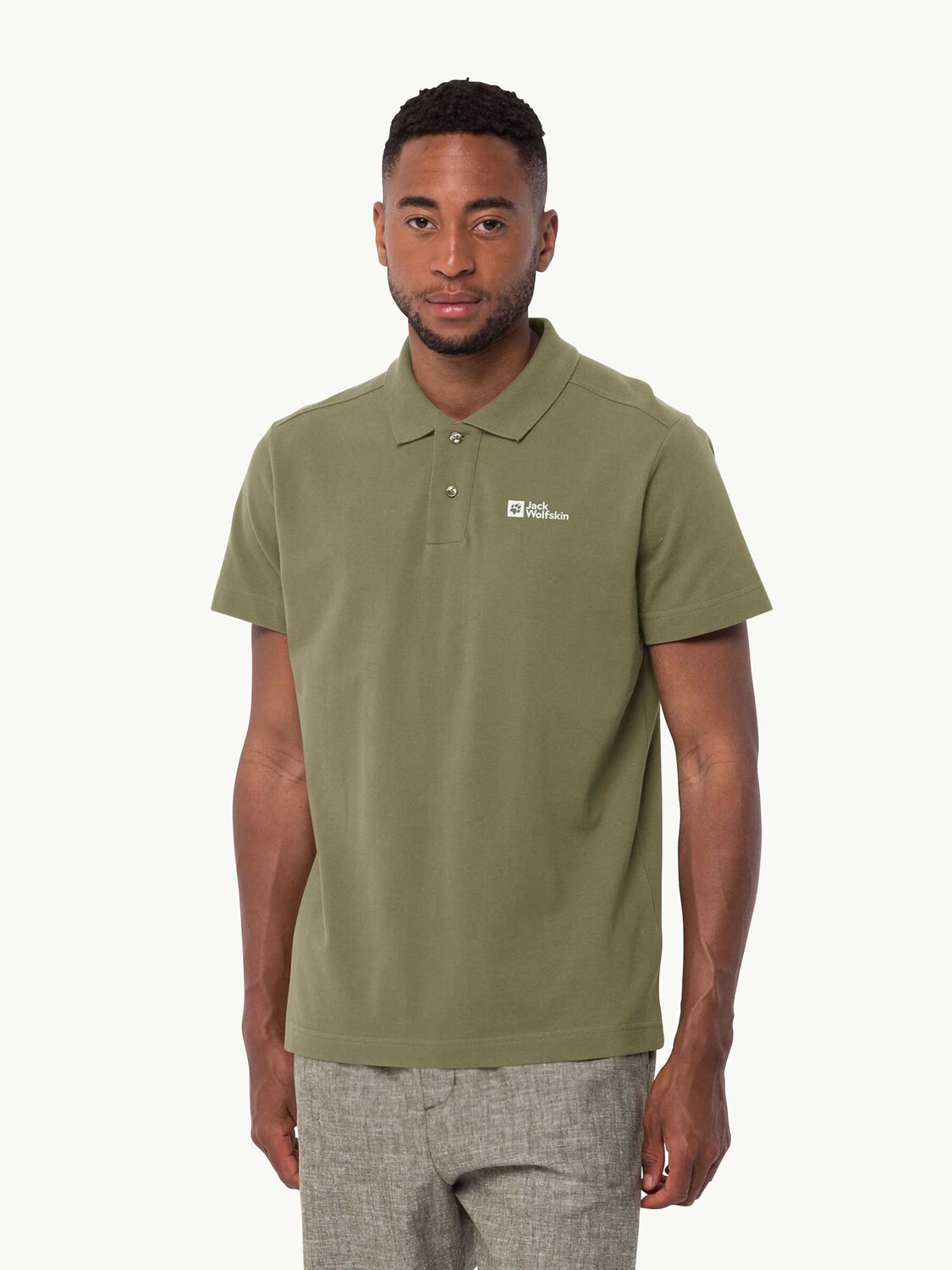 

Футболка Jack Wolfskin ESSENTIAL POLO M, зеленый