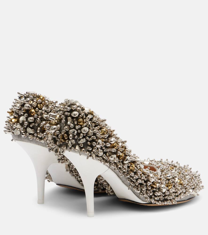 Туфли с отделкой из кожи и украшениями Dries Van Noten, Silver — фото 2