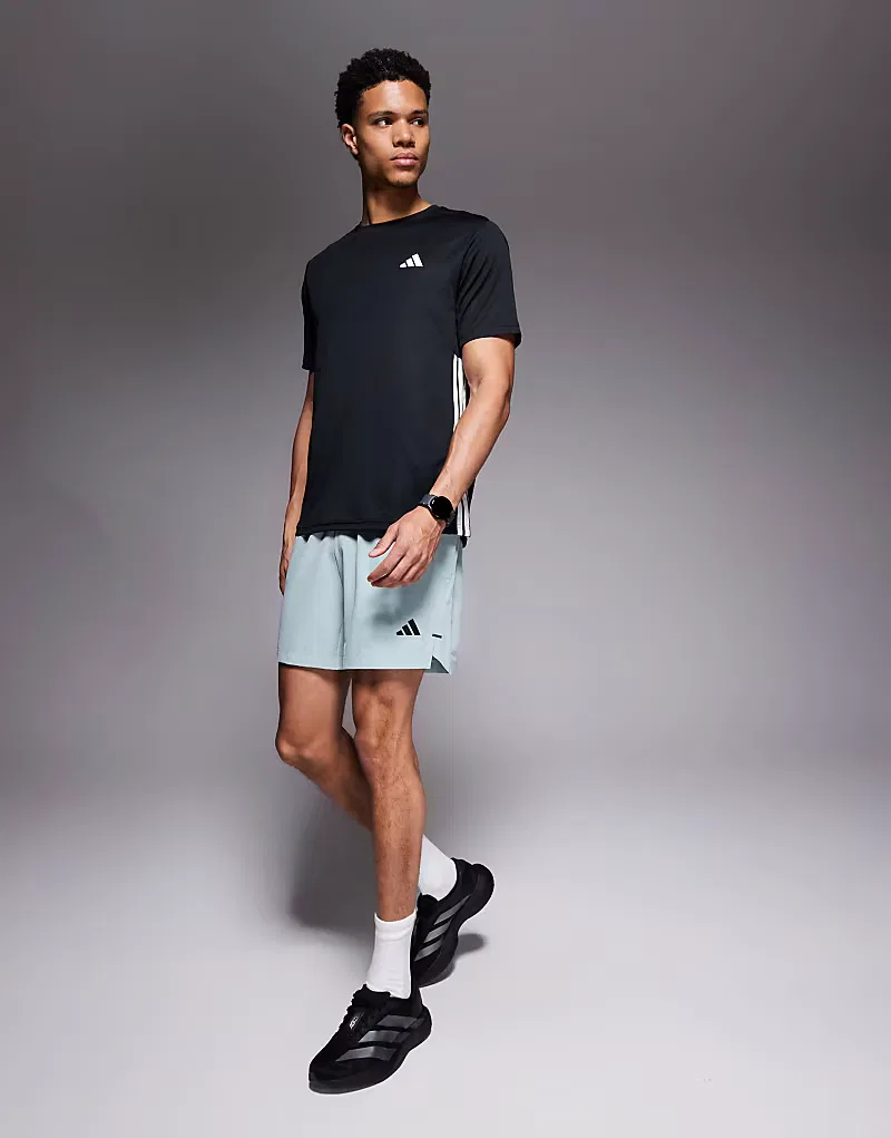 Футболка Adidas Performance Training essentials с тремя полосками, черный — фото 2