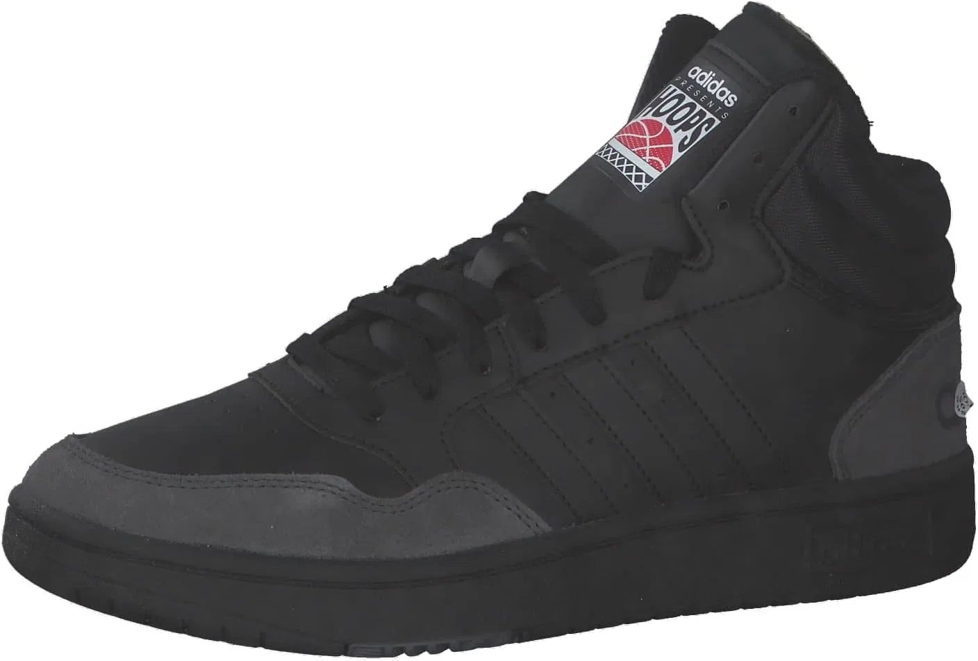 Мужские кроссовки Adidas Hoops 3.0 средней высоты, Core Black Carbon Core