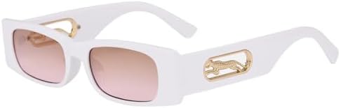 

Солнцезащитные очки прямоугольной формы 2027 года для женщин, модные квадратные солнцезащитные очки для мужчин, классические панк-очки, солнцезащитные очки UV400 MTZJH, White Brown Pink