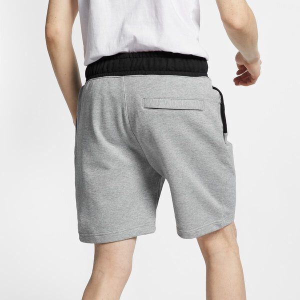 Шорты sak as m nsw hbr colorblock large logo splicing elastic waistband sports shorts gray Nike, серый — фото 3