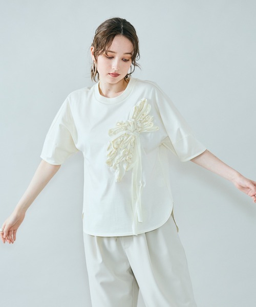 

Футболка, крой оверсайз, бренд Audie a Muses, цвет кремовый