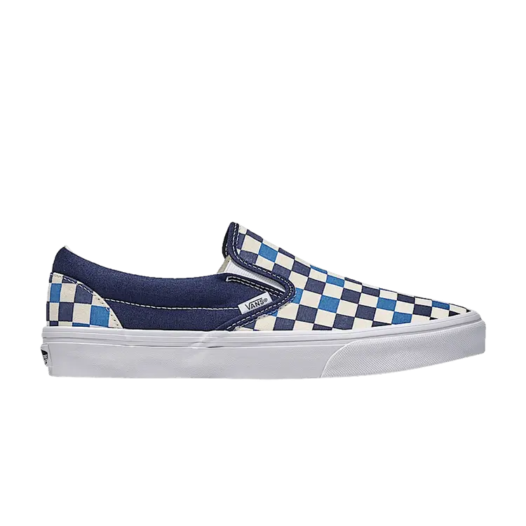 

Кроссовки Vans Classic Slip-On 'Checkerboard - Navy Blue White', синий