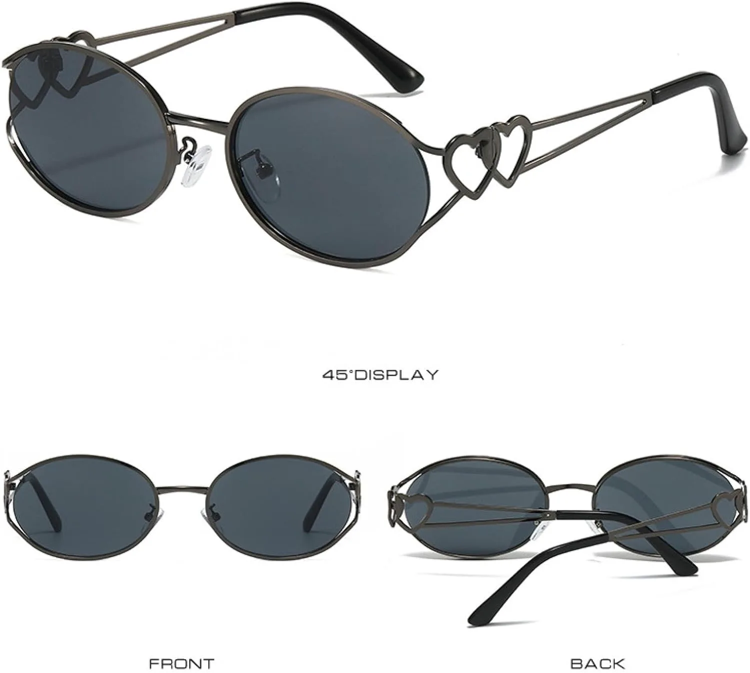 

Овальные солнцезащитные очки для женщин и мужчин, модные очки для активного отдыха и велоспорта, защита от УФ-излучения UV400 TKKTLLT, Gold Gradient Gray