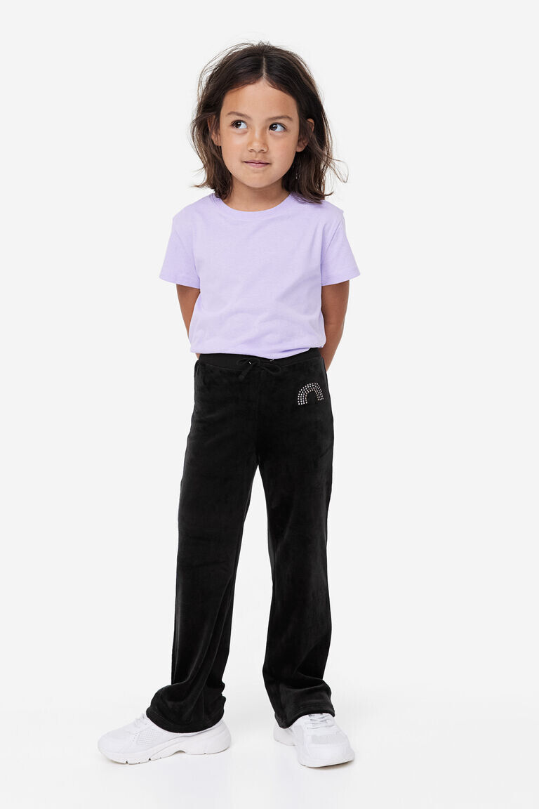 

Велюровые брюки H&M, черный