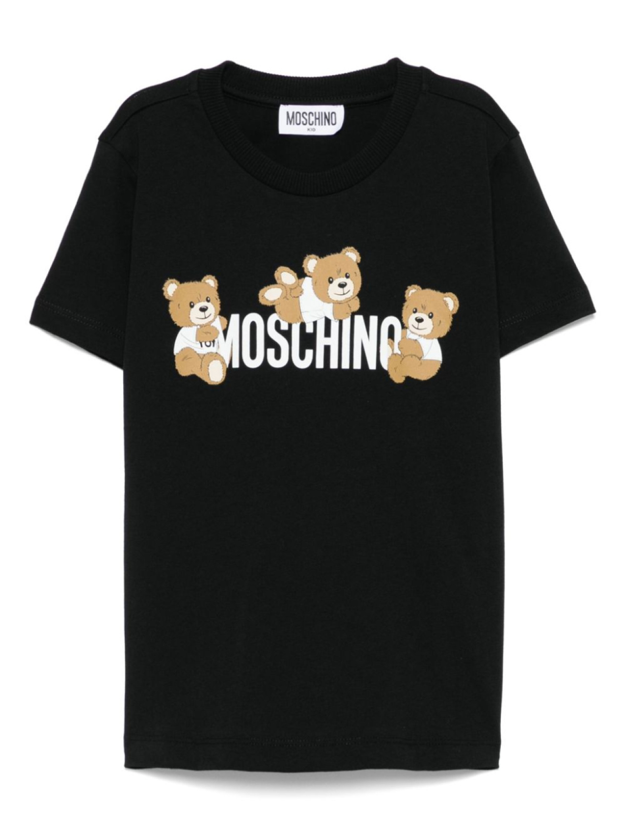 

Moschino Kids футболка с принтом, черный