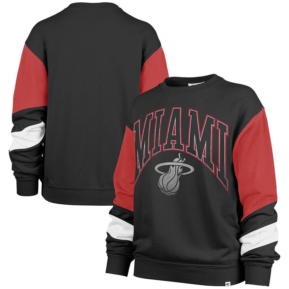 

Женский черный свитшот '47 Miami Heat 2023/24 City Edition Nova Crew, цвет Hea Black