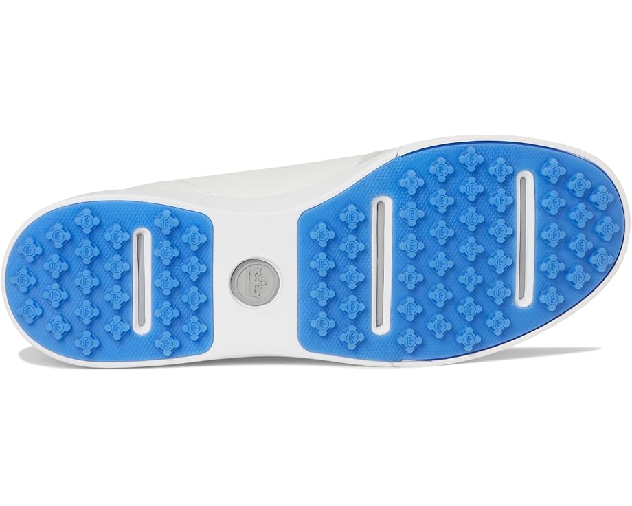 Мужские кроссовки Peter Millar Drift Leather Hybrid Course, White/Mako Blue — фото 3
