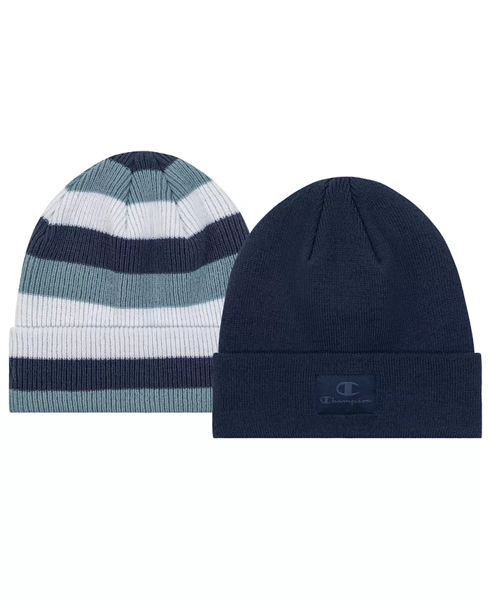 

Мужской набор из двух шапок с вышитым логотипом Charlie Champion, синий