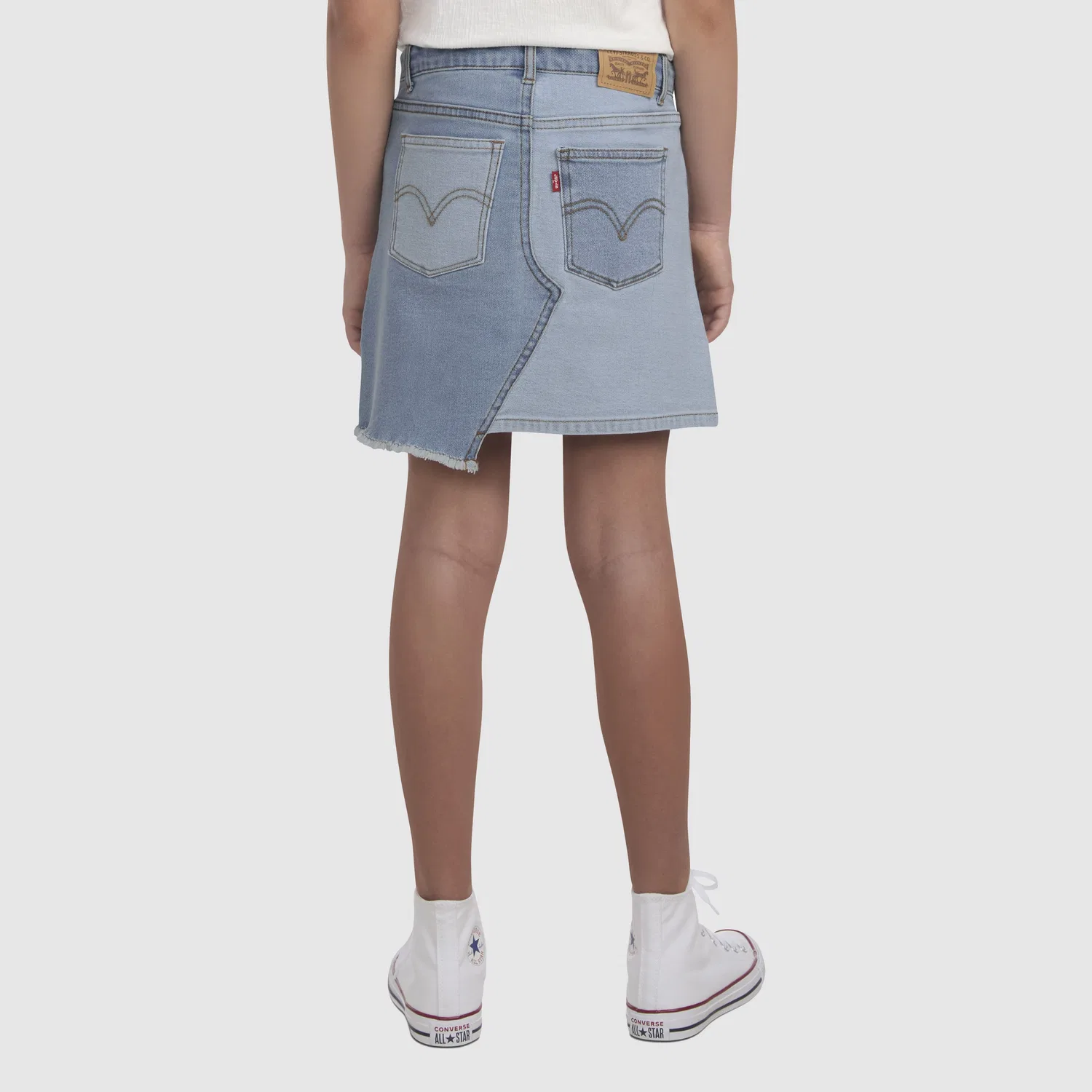 Джинсовая юбка-мэшап для девочек 7-16 лет Levi's, Light Wash — фото 4