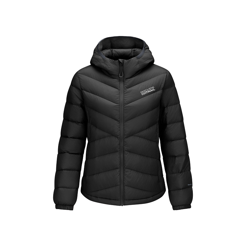 

Горная и дикая серия пуховиков для женщин Skechers, черный