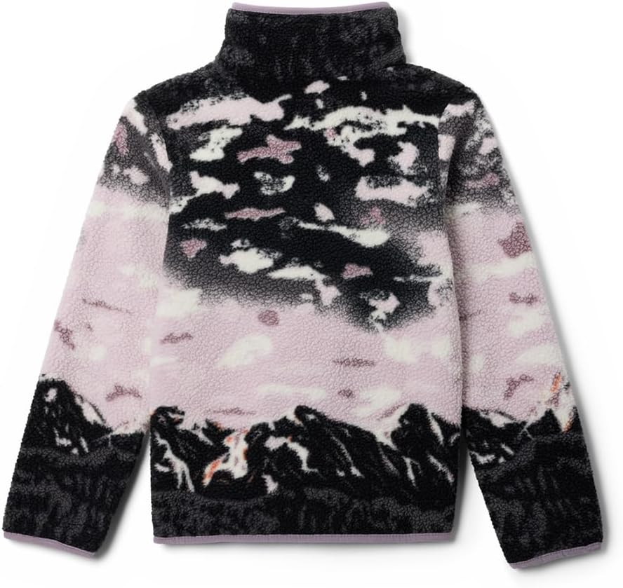 Columbia girls Helvetia II Printed Half Snap Fleece (Little Kid/Big Kid), Shale Purple Sisters/Lavender Pearl — фото 2