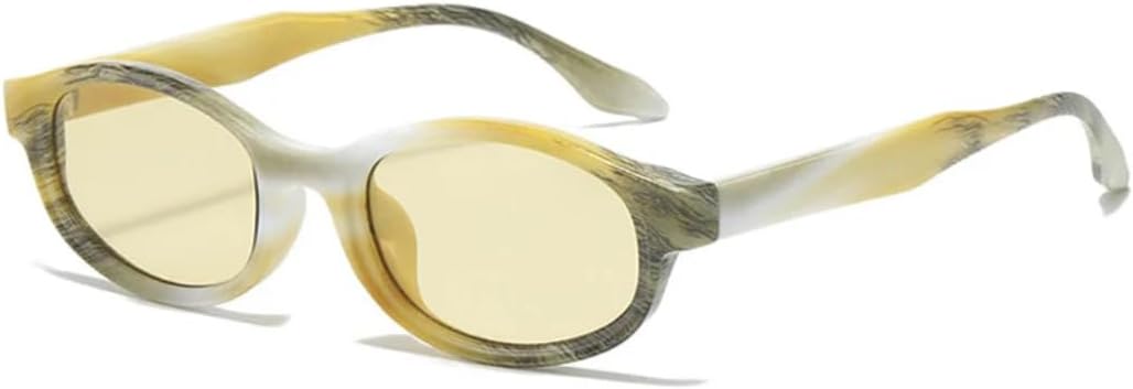 

Солнцезащитные очки с защитой UV400 | Маленькие линзы «кошачий глаз» в стиле панк | для женщин и мужчин, для занятий спортом на открытом воздухе и вождения DSVIGF, Yellow-yellow