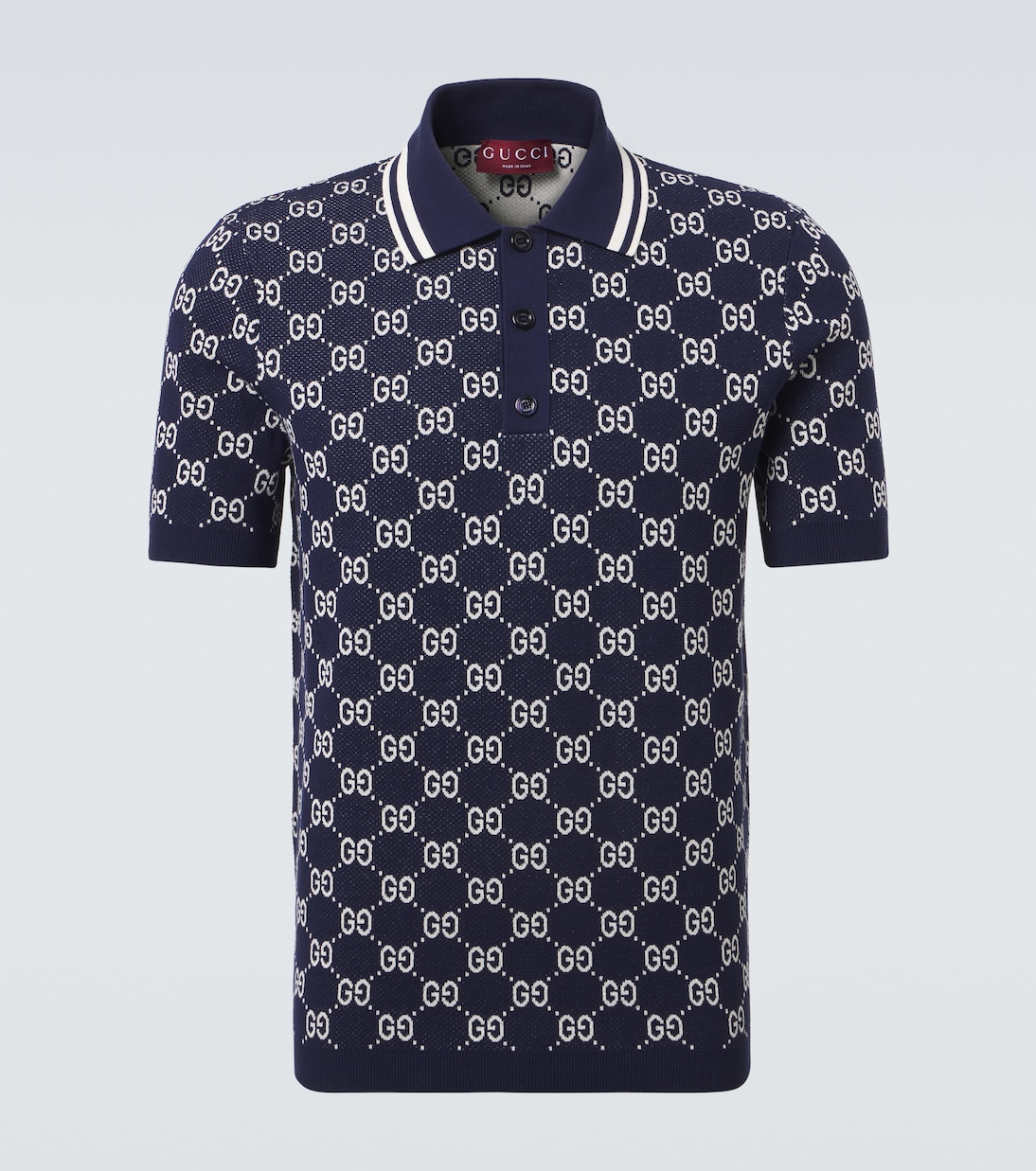 

Хлопковая поло Gucci, Navy/White