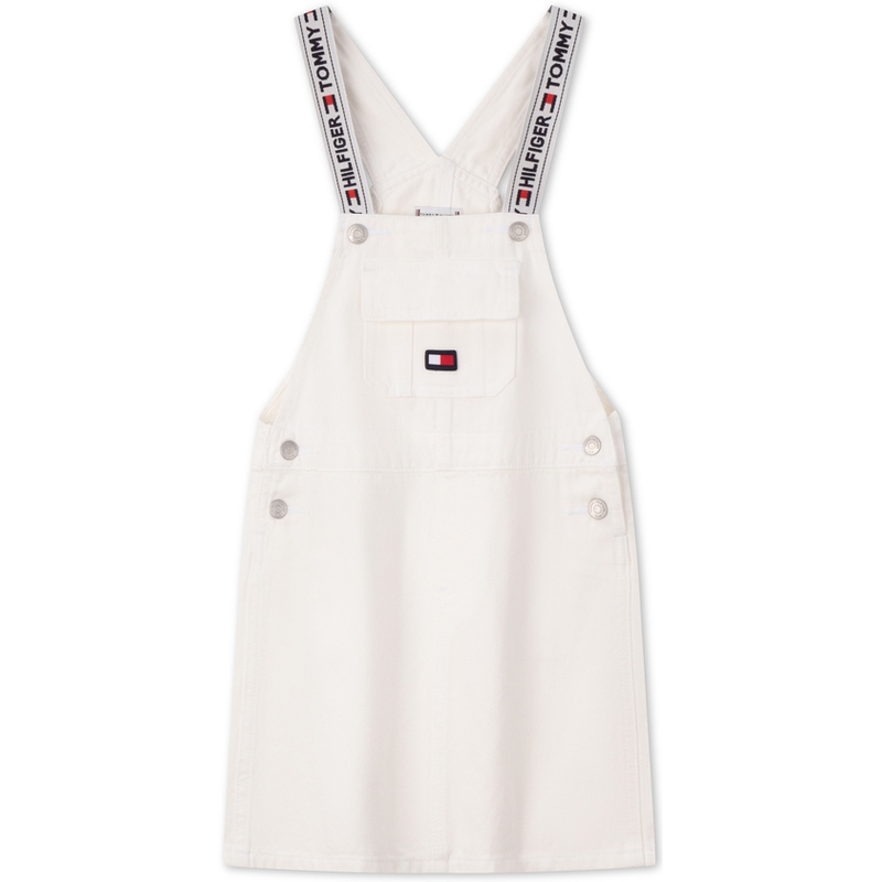 

100% Cotton American Vintage Trendy Jacquard Shoulder Strap Large Pocket Denim Teenagers Tommy Hilfiger, белый