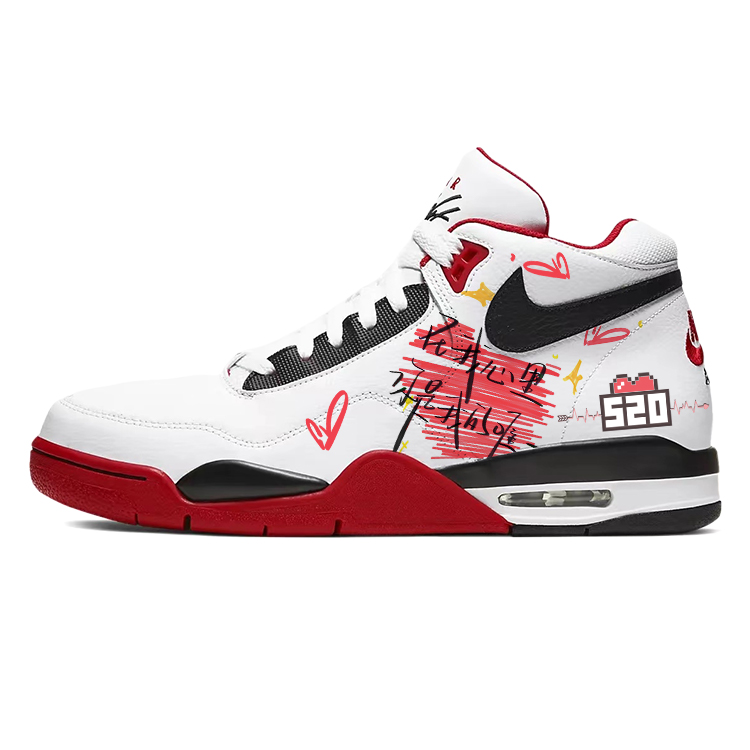 

Nike Баскетбольные кроссовки Flight Legacy You Are My Only In My Heart, износостойкие, антискользящие, среднего размера, винтажные, красные