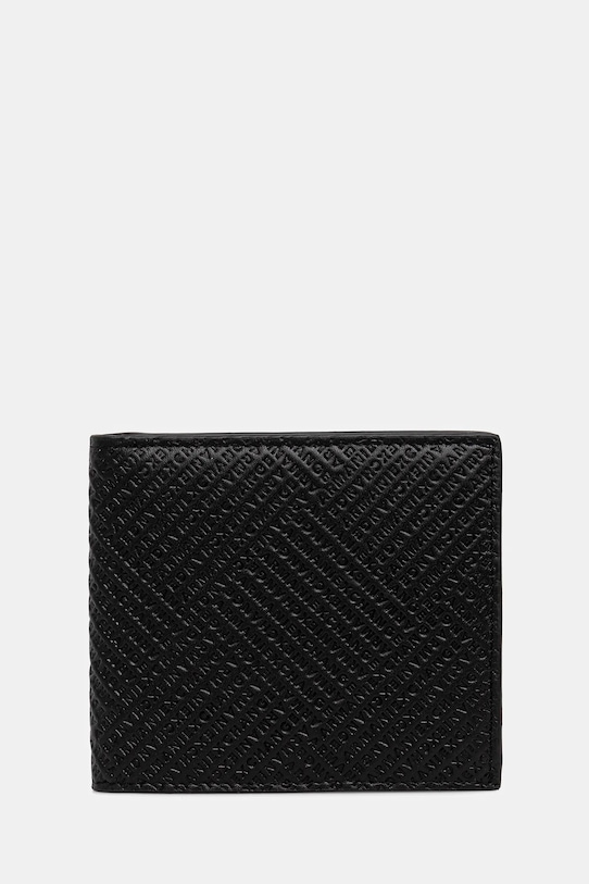 

Кожаный кошелек Armani Exchange, черный