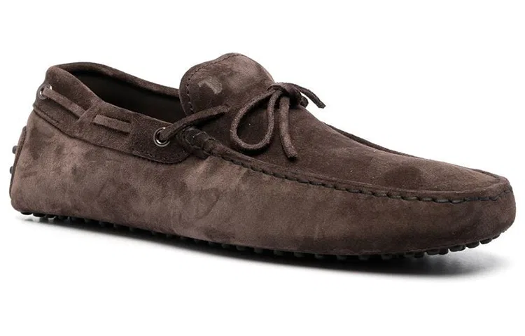 Лоферы Gommino с бантом из замши Tod's коричневые — фото 4