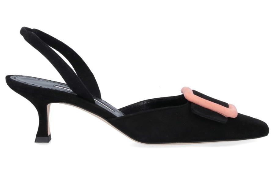 Тонкие каблуки Высокие каблуки Женские Черные MANOLO BLAHNIK — фото 3