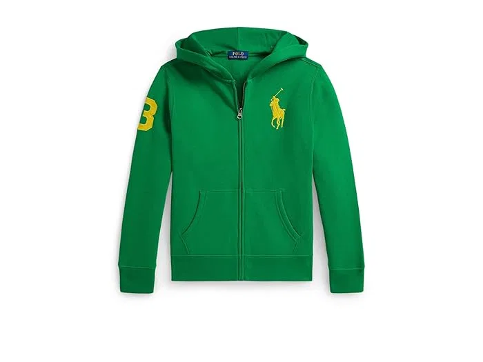 Худи на молнии Big Pony Fleece Full-Zip Polo Ralph Lauren Kids, Cruise Green