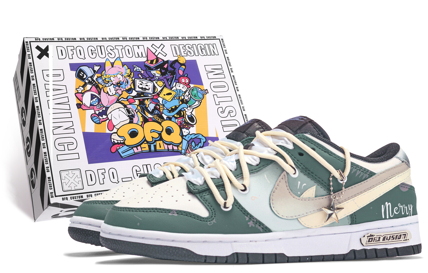 

Кроссовки Nike Dunk Skateboard Shoes Unisex Low-Top Green White