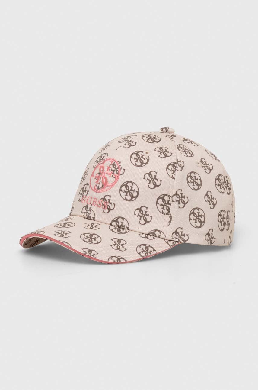 

Бейсболка Guess OLYMPE из хлопка, бежевый