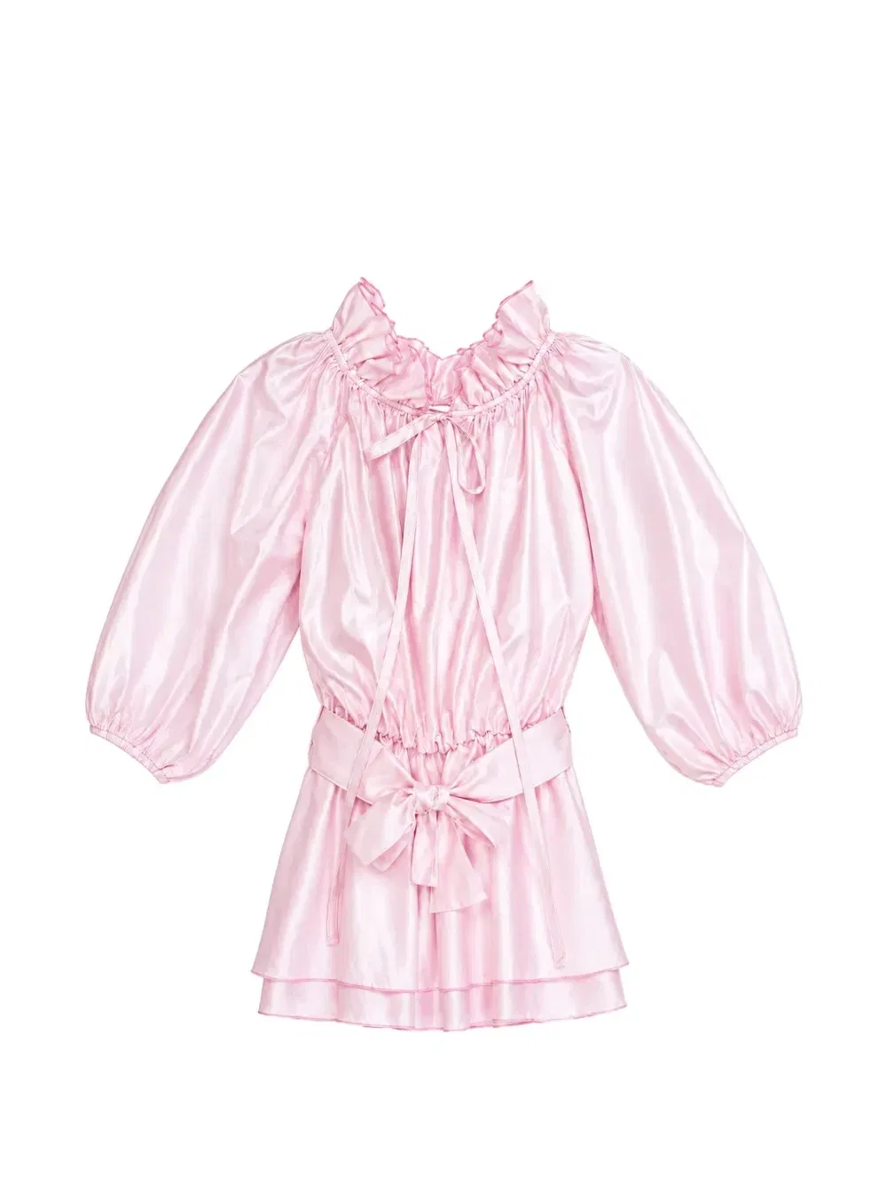 Платье Lulu с рюшами на воротнике и бантом Miss Grant Kids, розовый