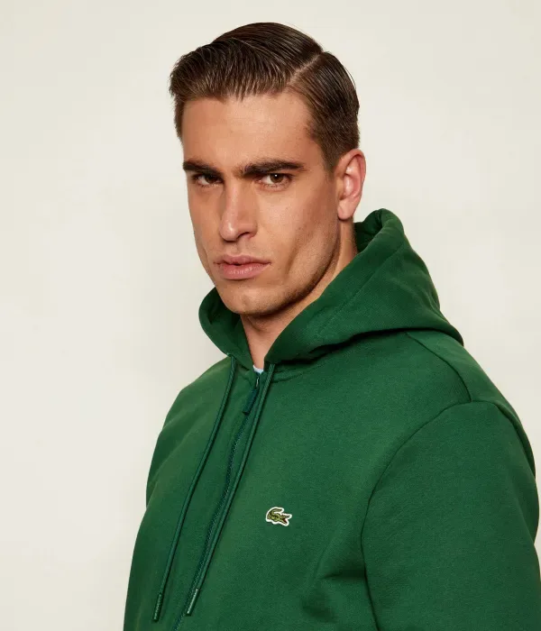 Толстовка Lacoste Classic Fit, базовая коллекция, зеленый — фото 4