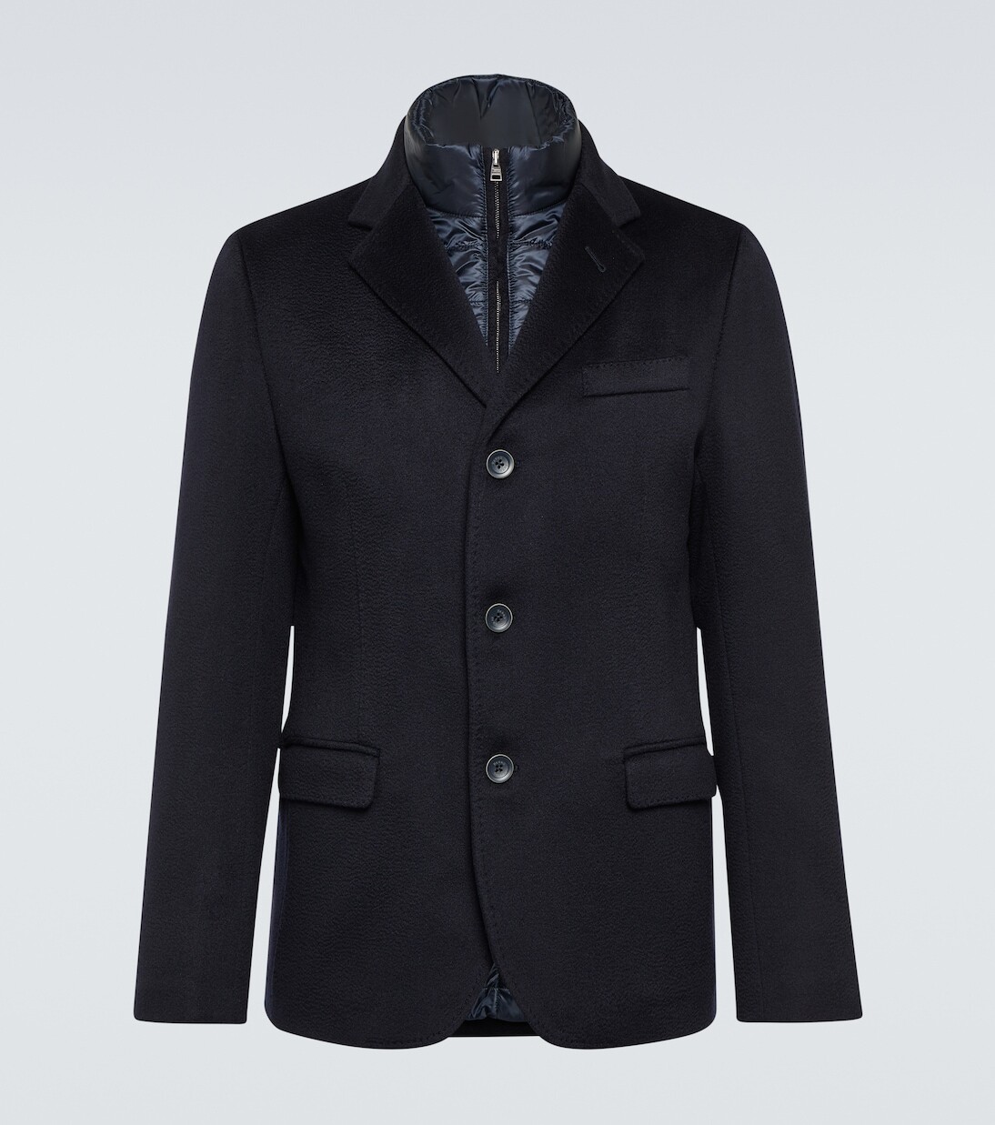 

Кашемировый блейзер Herno, цвет blu navy