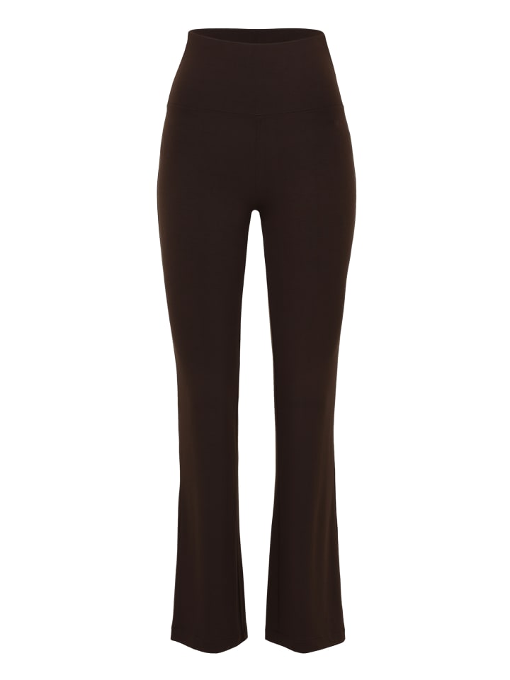 

Les Lunes Длинные джинсы-клеш BELLE, теплые расклешенные леггинсы Thermo, темно-коричневый цвет