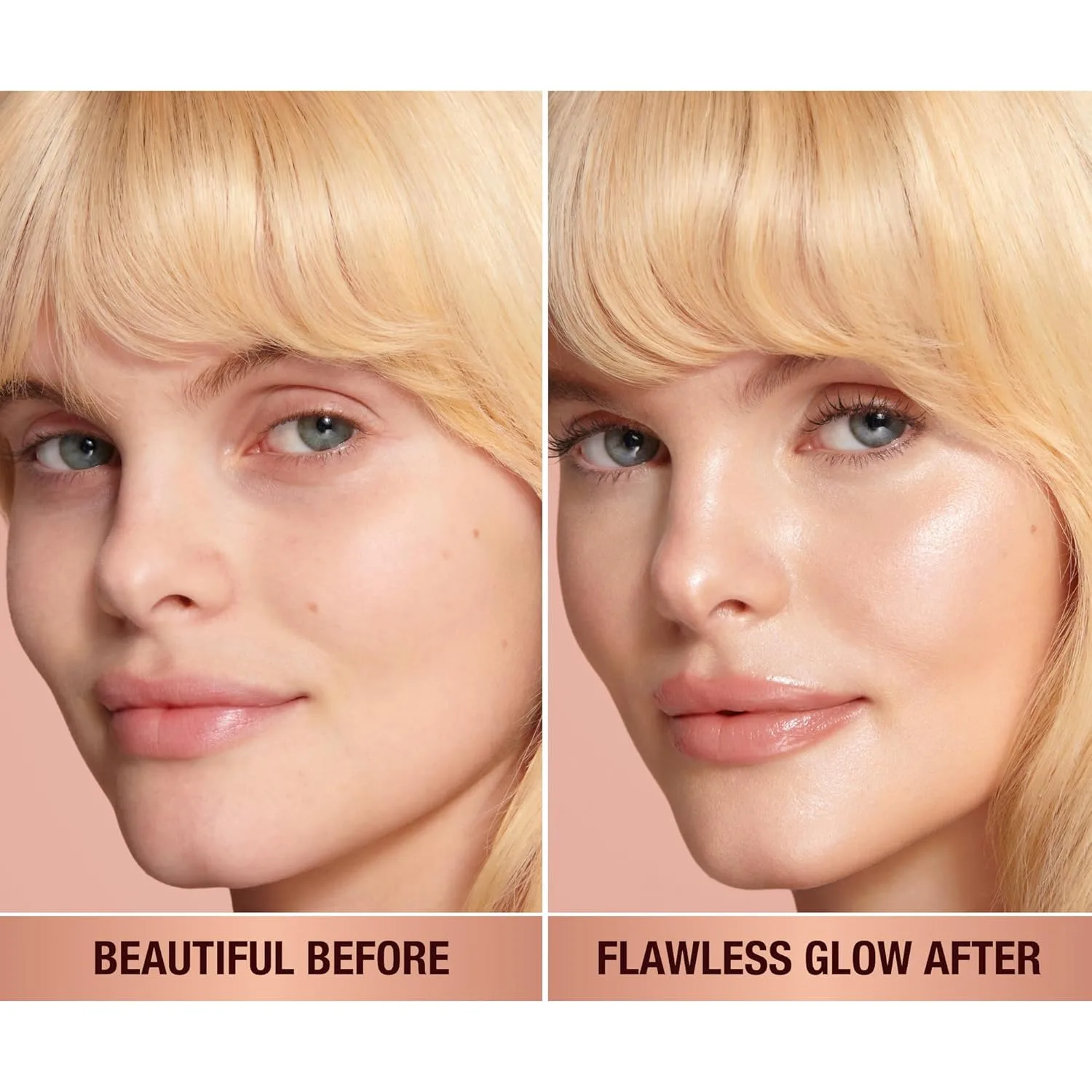Charlotte Tilbury Hollywood Flawless Filter - Многофункциональная база под макияж, бустер для сияния и жидкий хайлайтер с легким покрытием для разглаживания и сглаживания кожи, 3 Light/Medium - Warm peach shade for light to medium skin tones — фото 2
