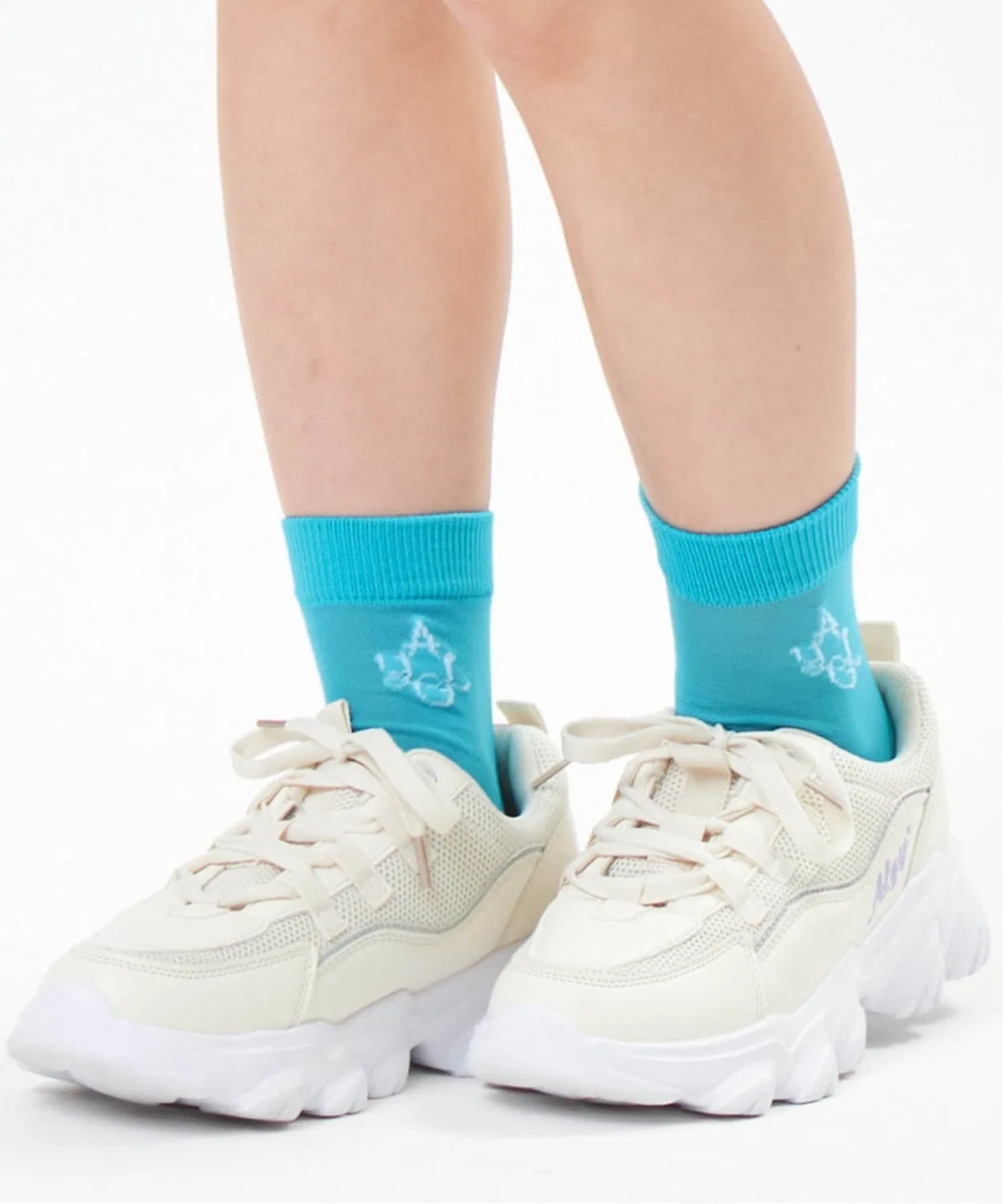 Носки ALGY Pop Color Sheer Crew, саксония синий