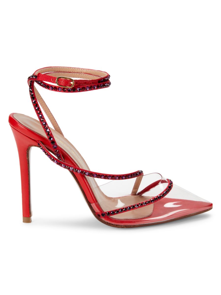 Туфли-лодочки Dassy Sunset с декором на шпильке Andrea Wazen, цвет Spicy Red