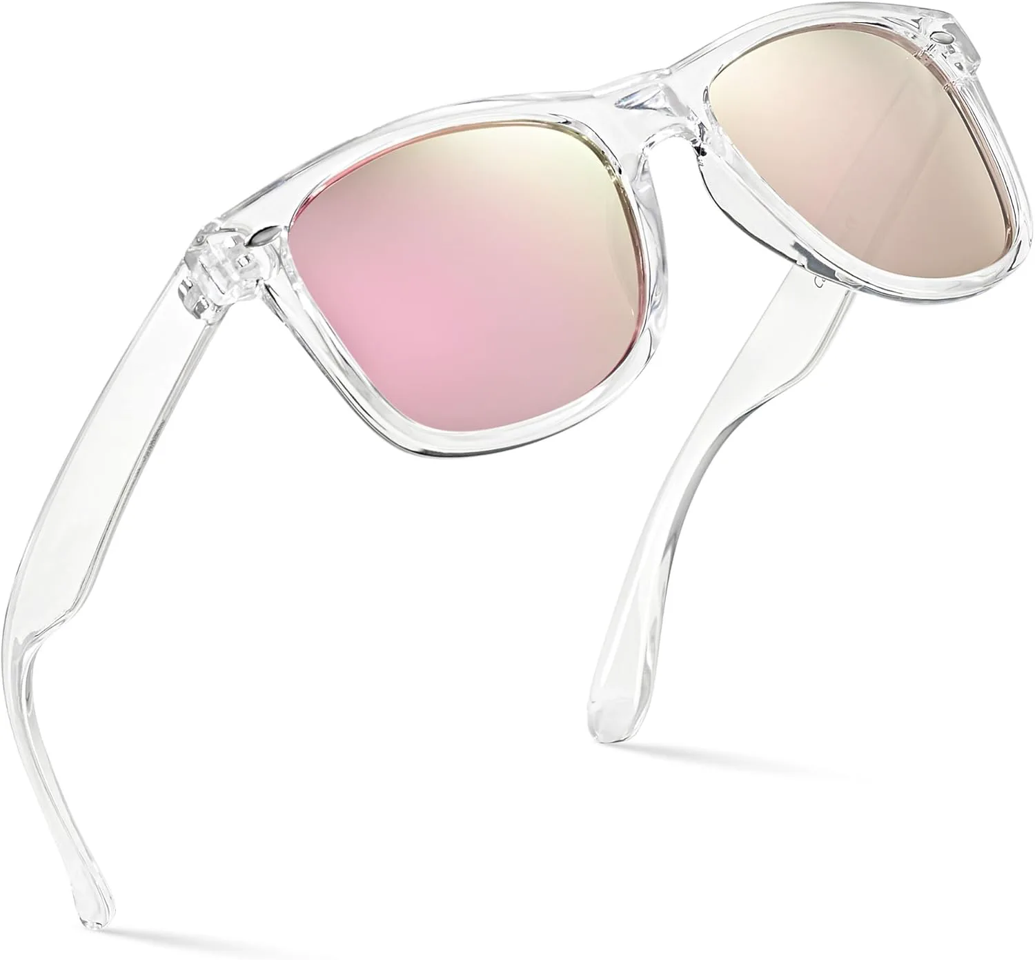 

Поляризованные солнцезащитные очки Retro Rewind для мужчин и женщин - классические солнцезащитные очки с защитой от УФ-излучения, Transparent | Revo Rose Gold