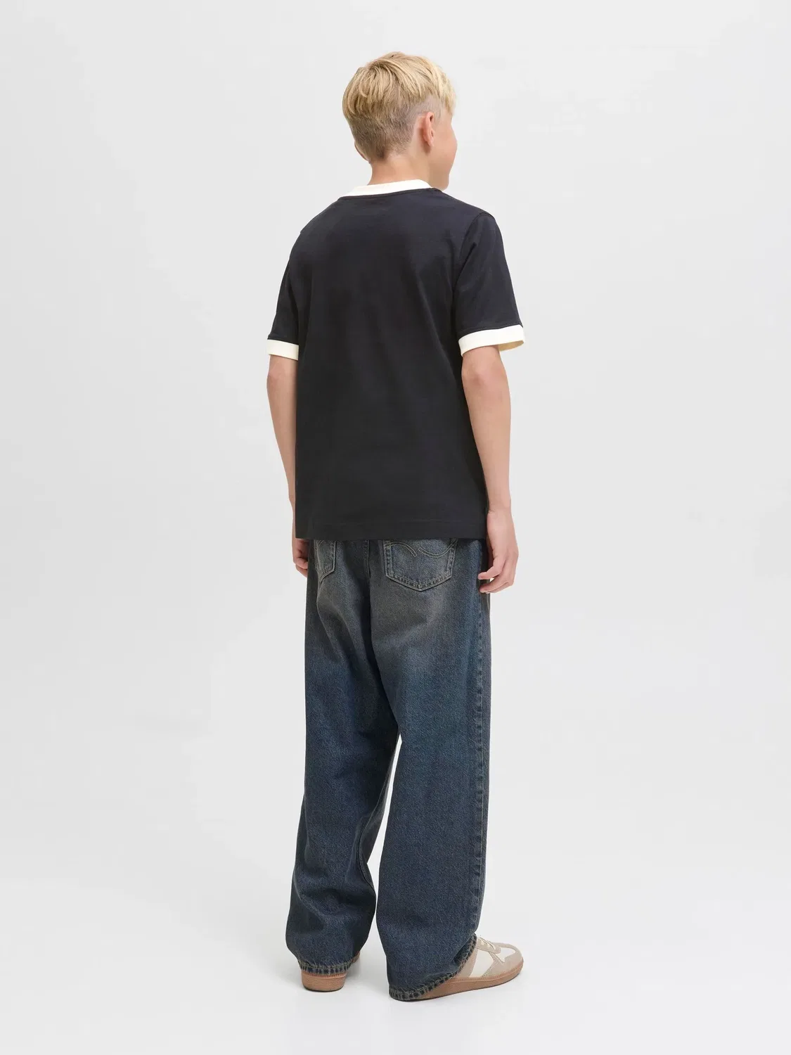 Футболка хлопковая JACK & JONES Junior, черный — фото 3