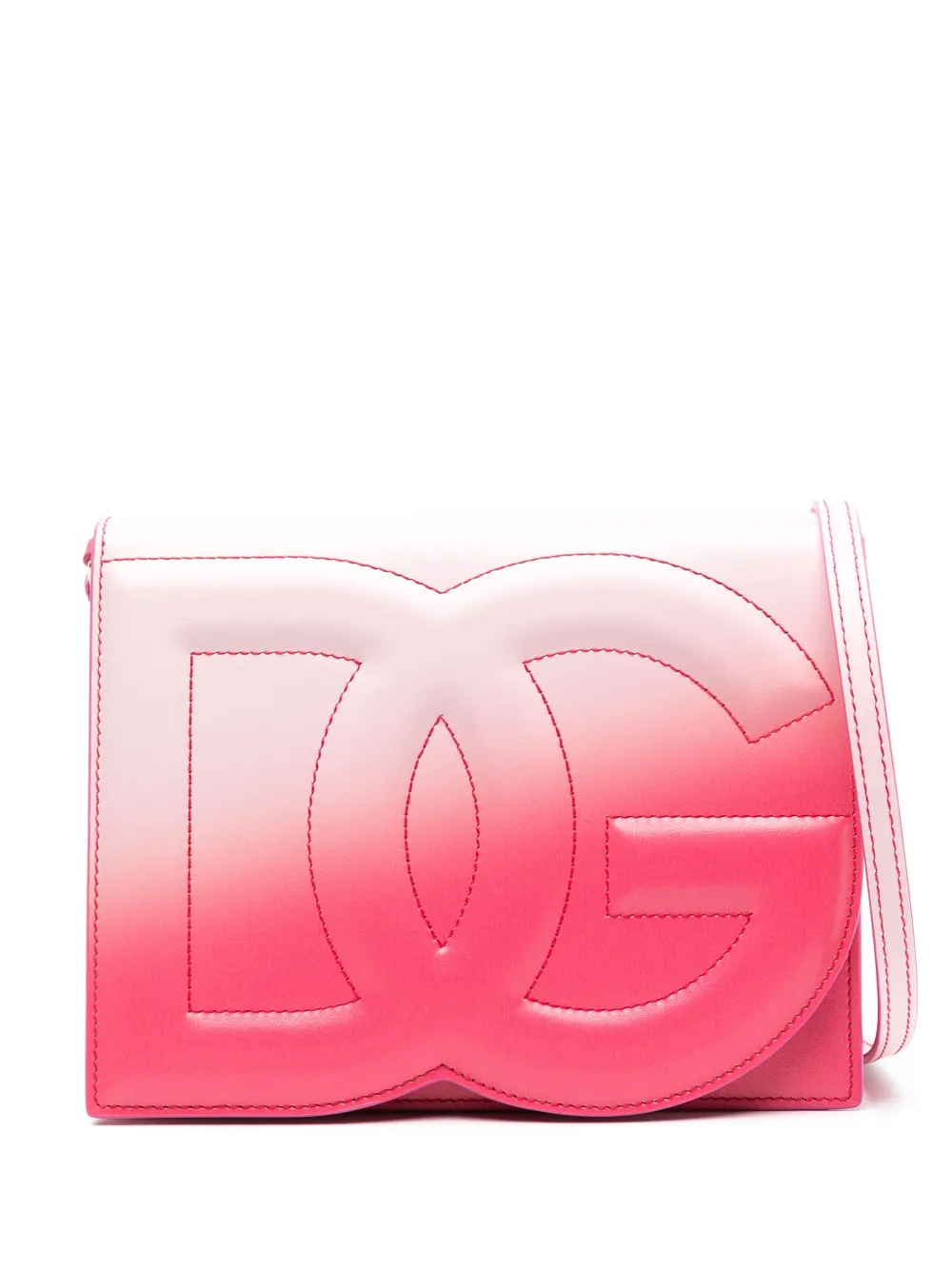 

Сумка через плечо с вышитым логотипом DOLCE & GABBANA, розовый