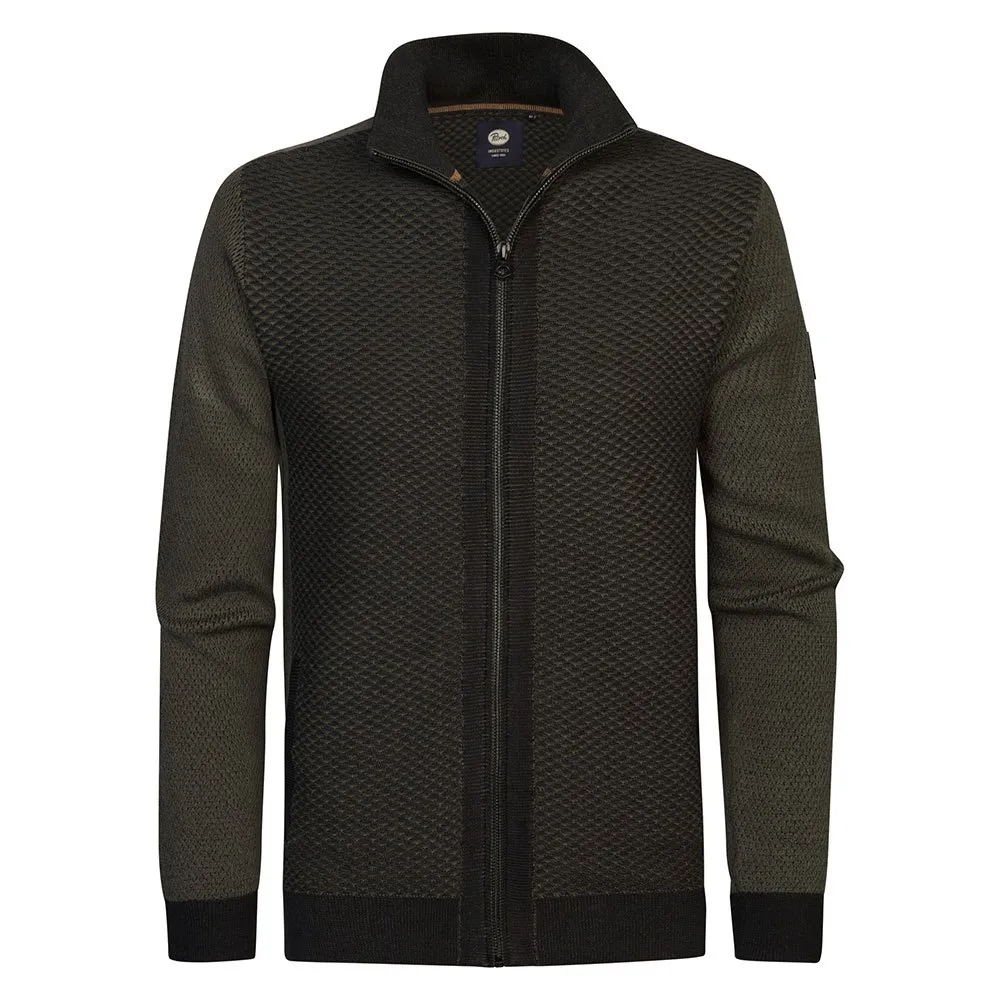 

Свитер Petrol Industries M-3040-KWC213 full zip, зеленый
