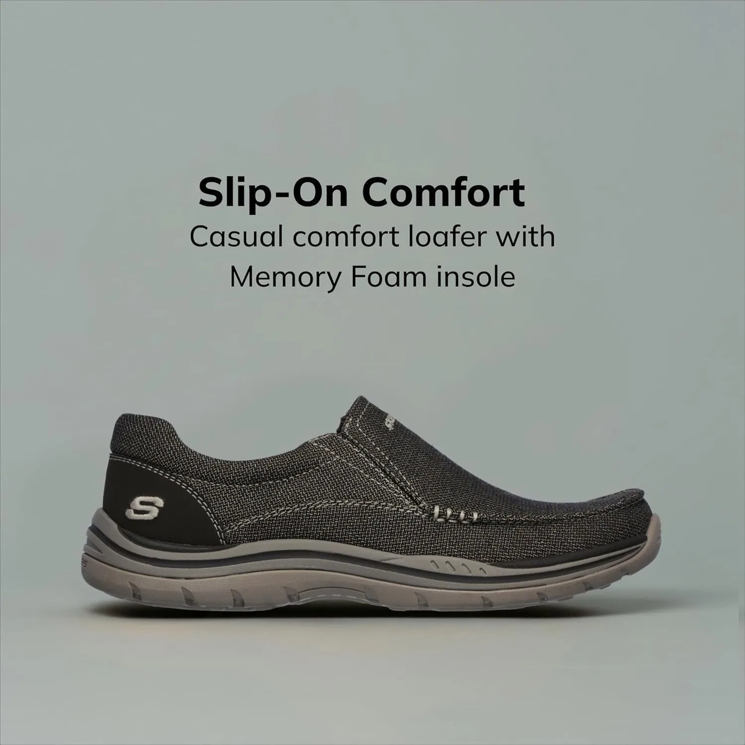 Мужские мокасины Skechers Expected Avillo, 2-Dark Brown — фото 3