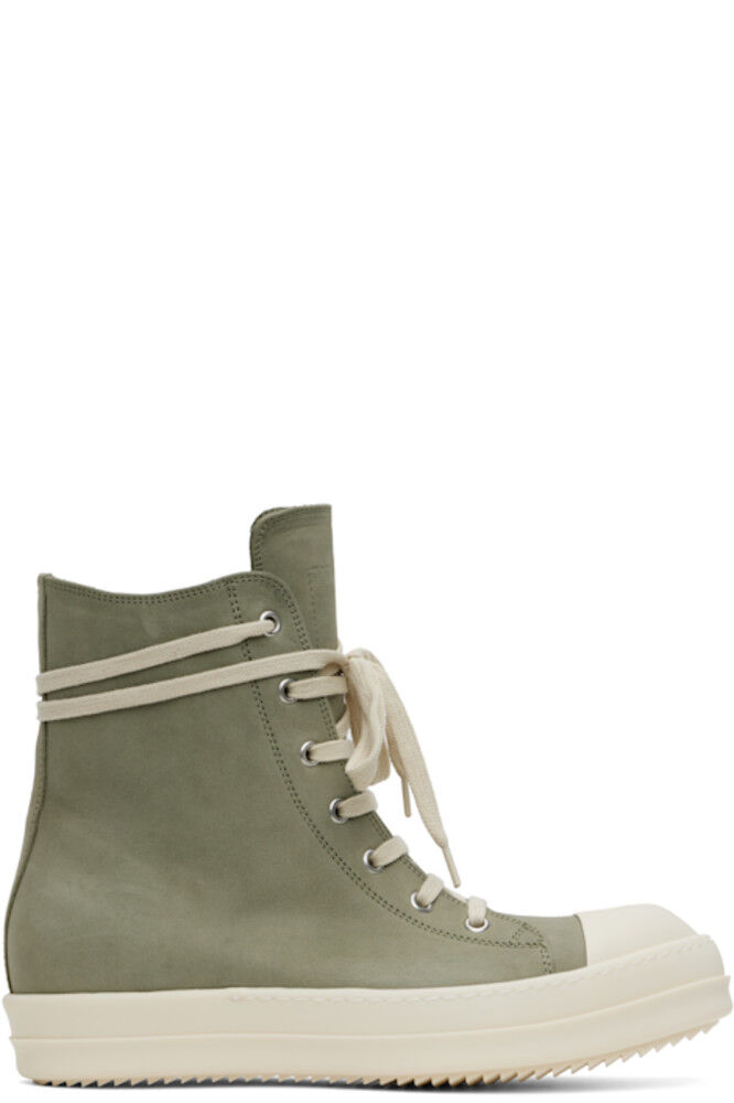 

Зеленые голливудские кроссовки из нубука Rick Owens