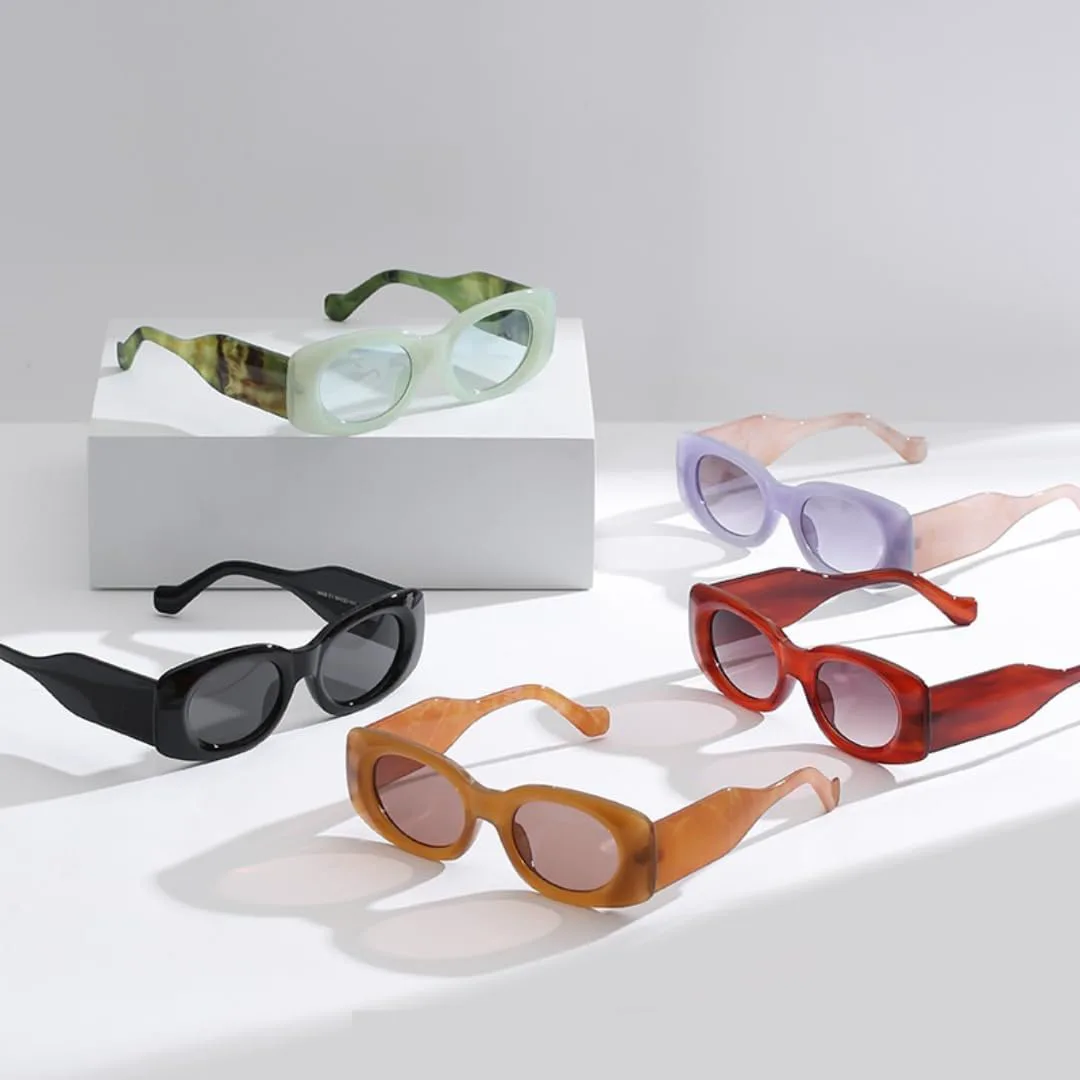 

Модные маленькие круглые солнцезащитные очки для женщин в стиле ретро с прозрачными линзами Ocean для пляжа, защита от УФ-излучения UV400 для мужчин TYUVIVO, Green