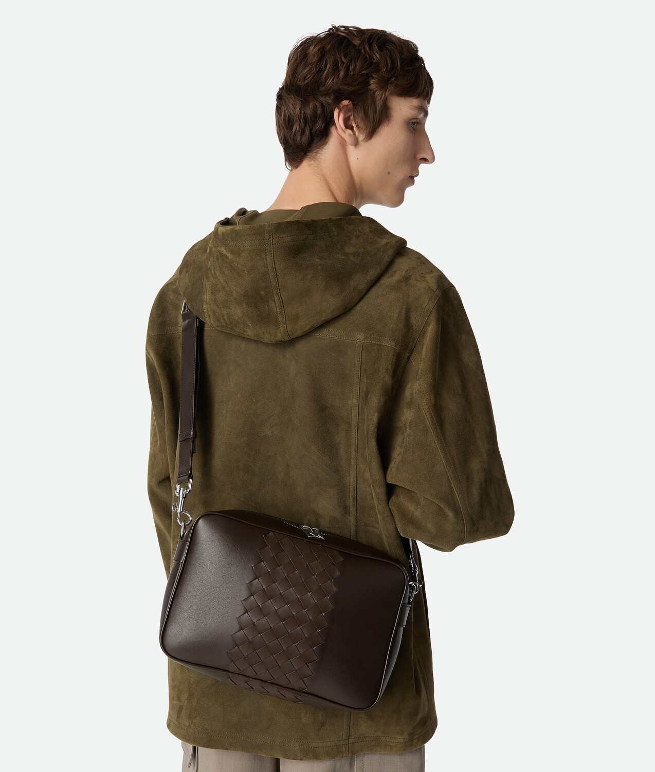 Сумка-камера intrecciato BOTTEGA VENETA, старое дерево/помадка — фото 2