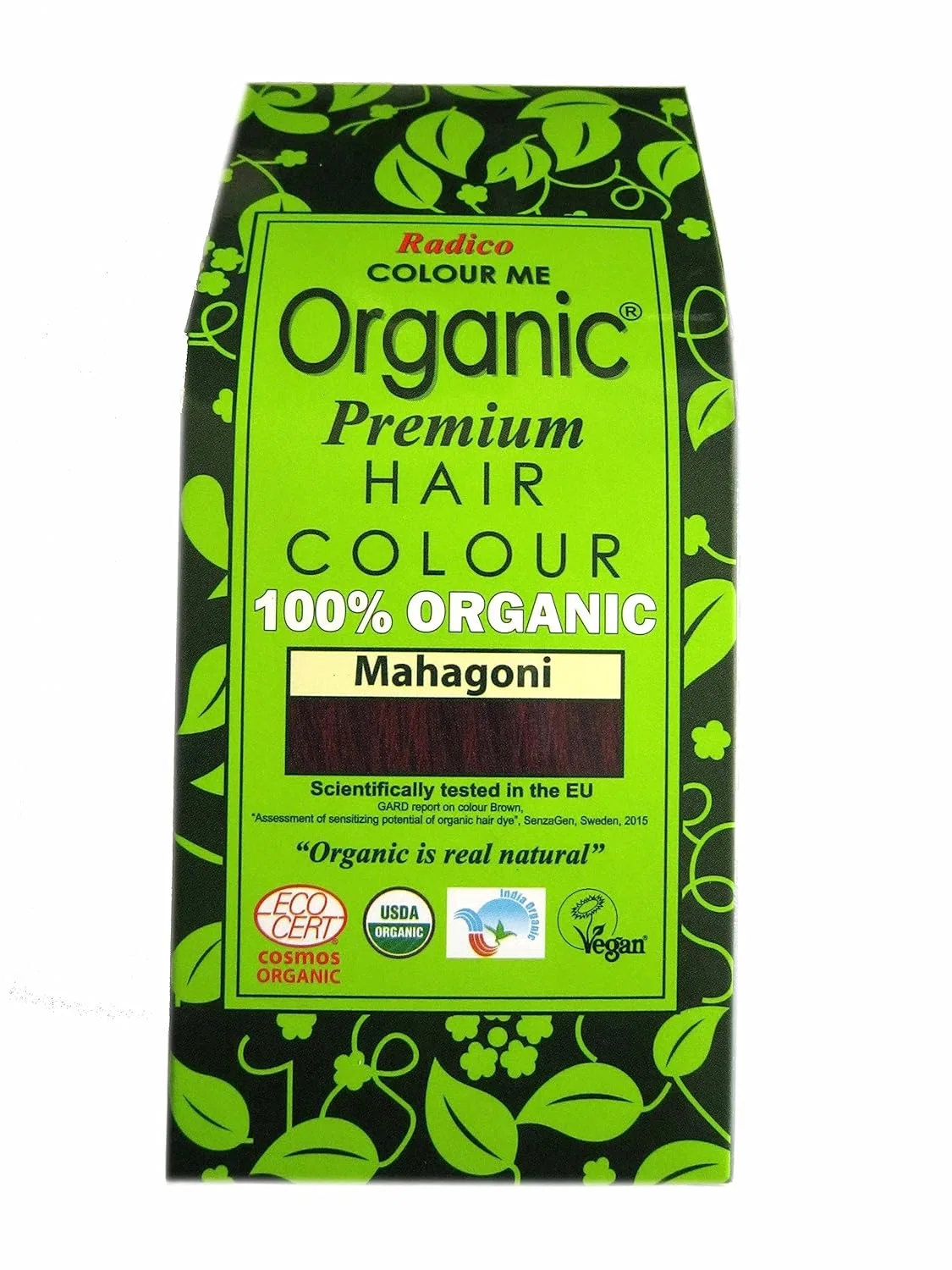 Органическая растительная краска для волос Radico Colour Me Organic «Махагон», 3 x 100 г Radico
