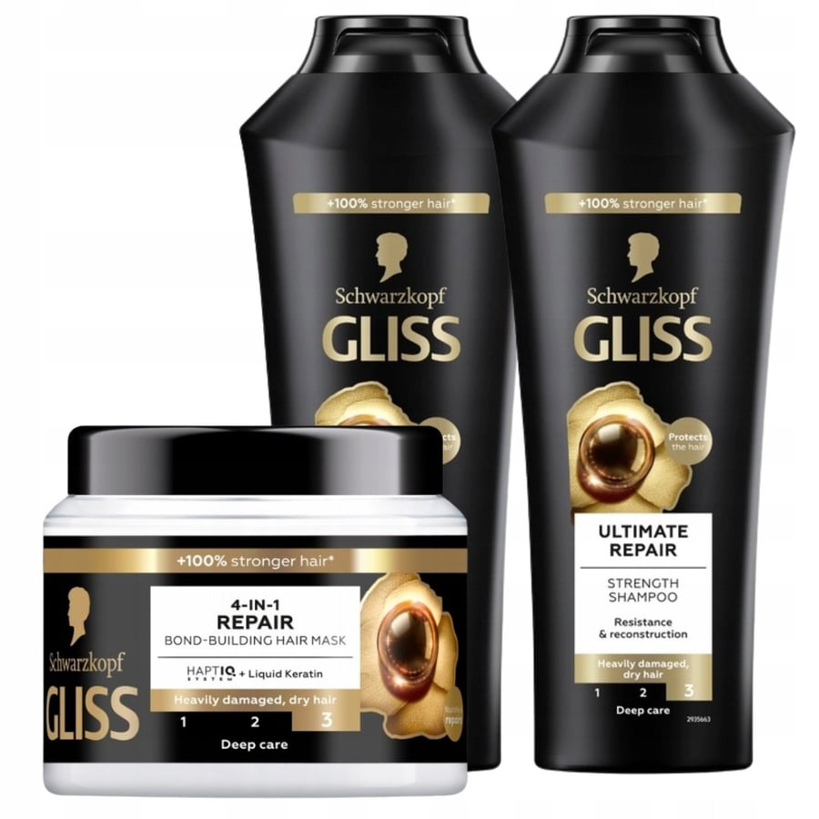 

Gliss Ultimate Repair Set Шампунь для волос 2x400 мл + Маска 400 мл Inna marka
