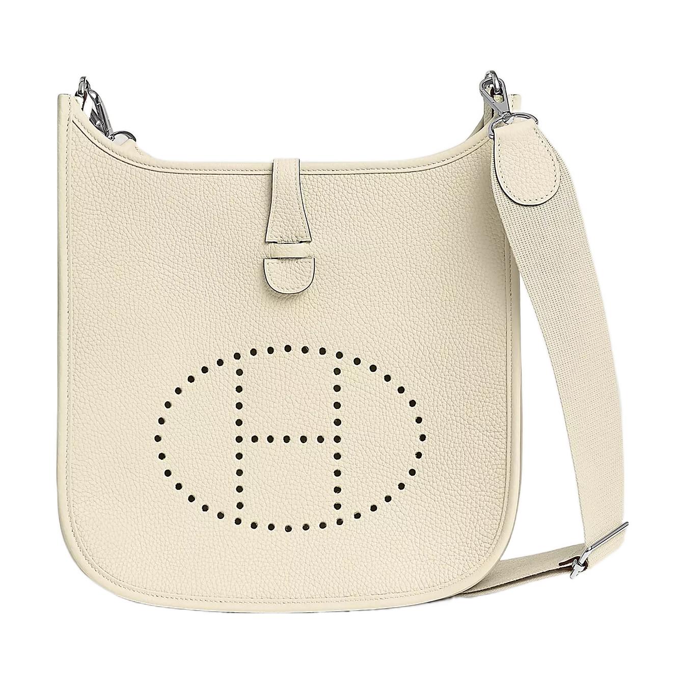 

HERMES Сумка через плечо Evelyne Clemence Bullock Leather, кроссбоди Regular Women's I2 Nata Cream White