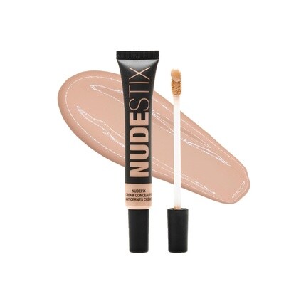 

Nudestix NudeFix Cream Concealer Легкая жидкость Натуральный финиш Макияж Увлажняющий Осветляющий корректор темных кругов под глазами Уменьшает покраснения и пятна Оттенок Nude 4,5 0,34 жидкая унция 10 мл